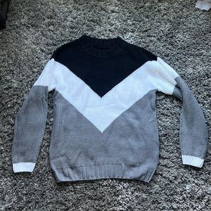 Black, White and Gray sweater Brand:Amazon Size:Large